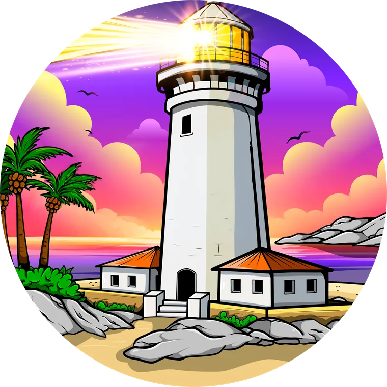 Ilustración del faro de Lighthouse Club